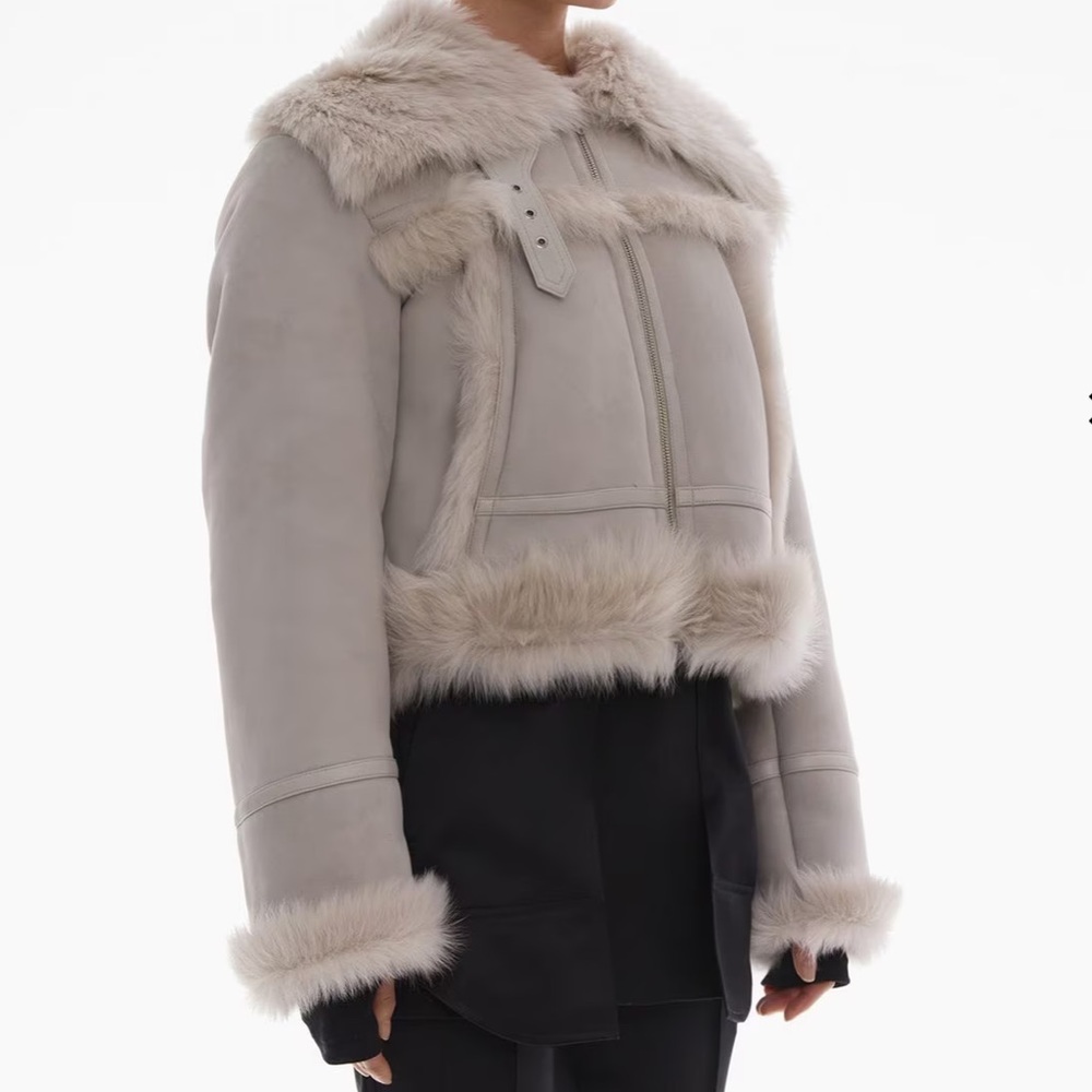 100% SHEARLING AVIATOR JACKET FROM HELMUT LANG - Picture 4 of 14